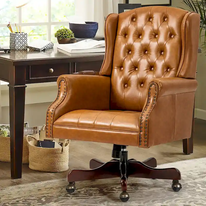 AVAWING Classic Executive Office Chair High Back Wingback Boss Chair