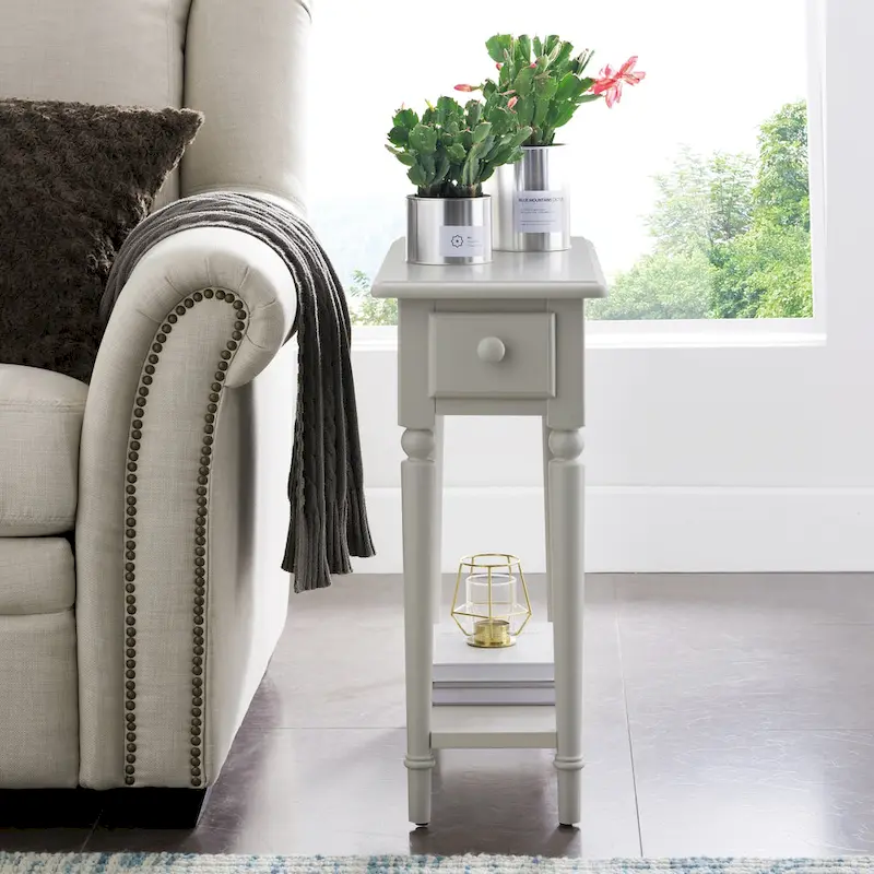 Coastal Chairside Wood Accent Table