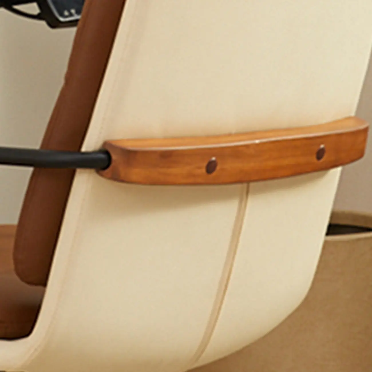 Modern Brown Upholstered Adjustable Swivel Office Chair