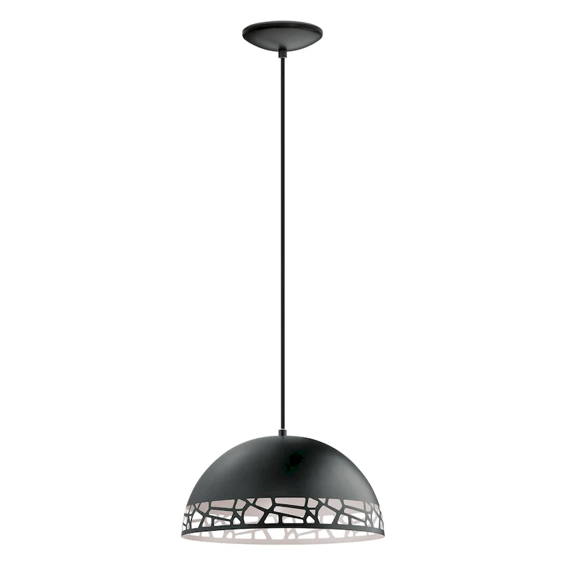 Eglo Savignano 1-Light Pendant in Matte Black