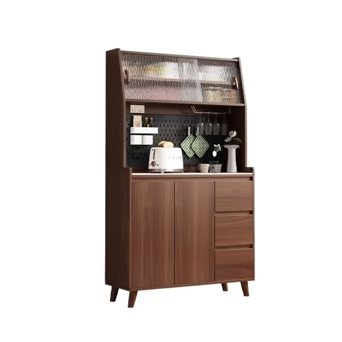 Modern Slab Stone Countertop Kitchen Sideboard