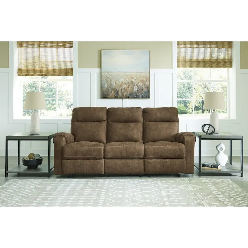Brown Reclining Sofa - 86 W x 40 D x 40 H