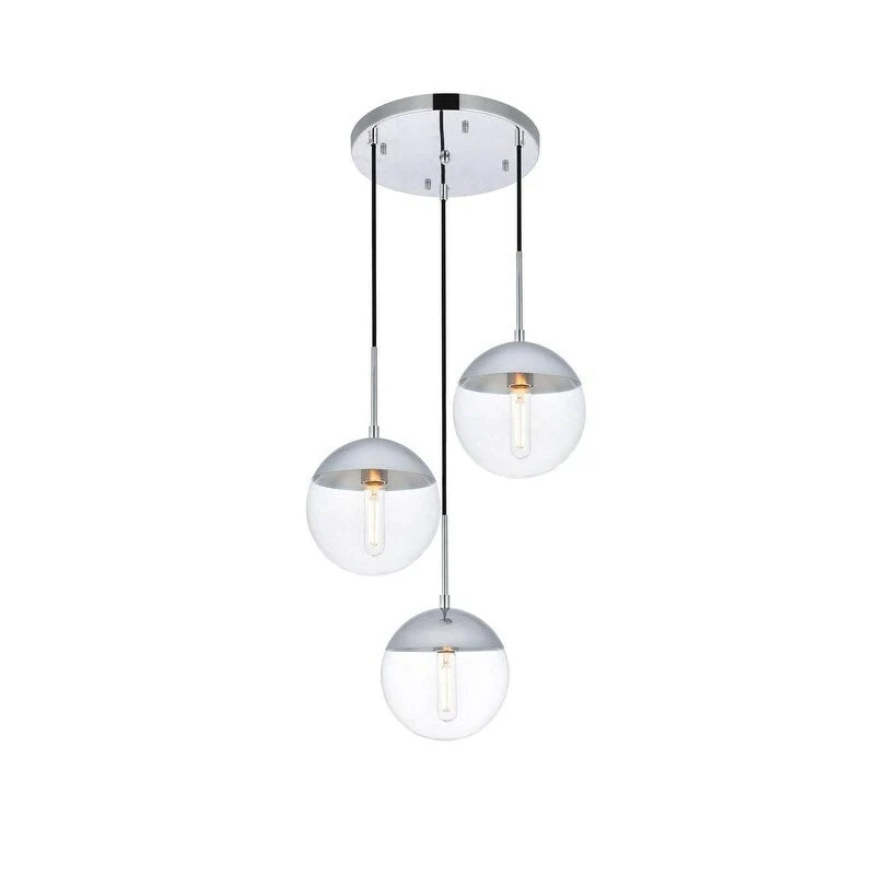 3-Light 18 inch Pendant with Clear Glass