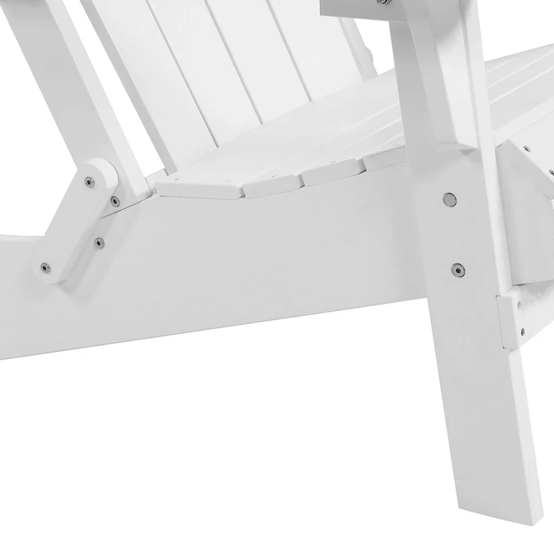 Seaton Folding Poly Adirondack Chair with Pull-out Ottoman, Set of 2