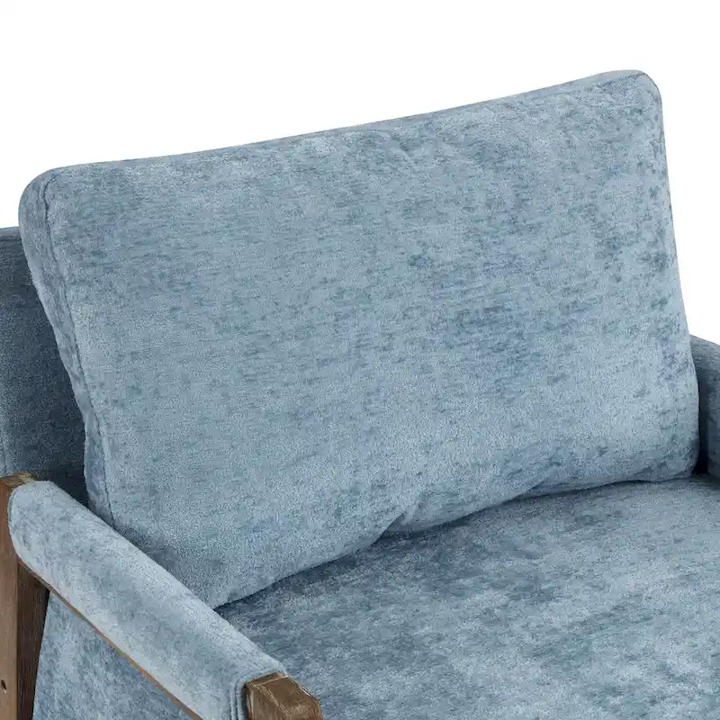 Mid-Century Modern 30 W Chenille Upholstered Accent Leisure Armchair