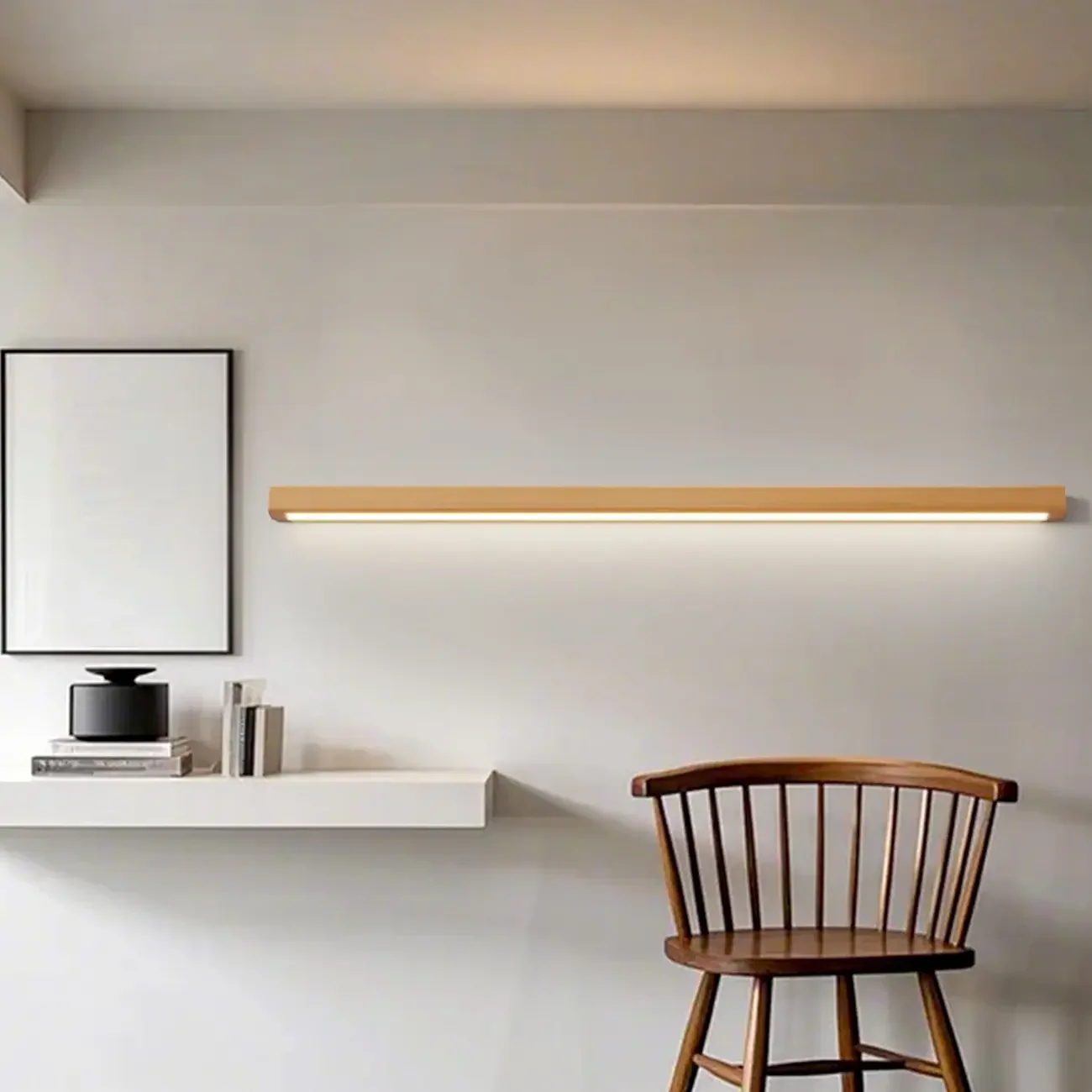 Modern Wood LED Bathroom Vanity Light 3-Gear Dimming