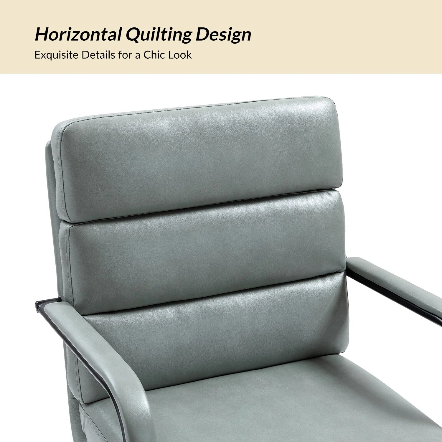 Joseph Modern Task Faux Leather Chair with Tilt Lock and Center Tilt by HULALA HOME