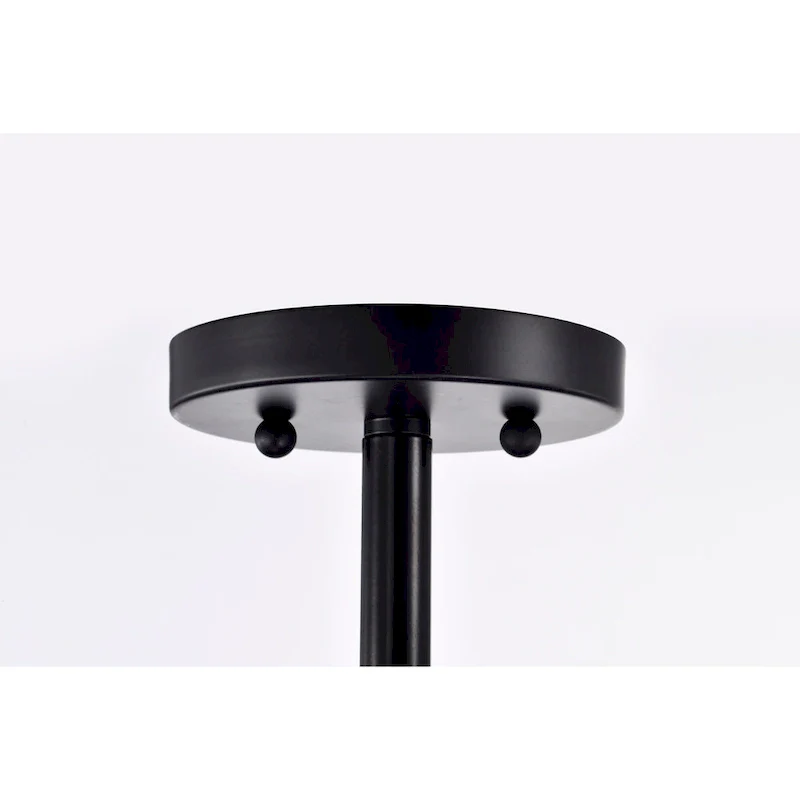 Malli Farmhouse Kitchen Island Chandelier Wood Grain Finish Metal Matte Black Lighting - Matte Black and Wood Grain