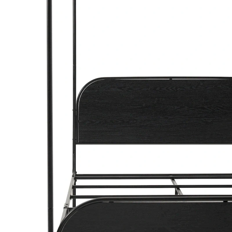 Middlebrook Designs Modern Curved Metal Queen Canopy Bed