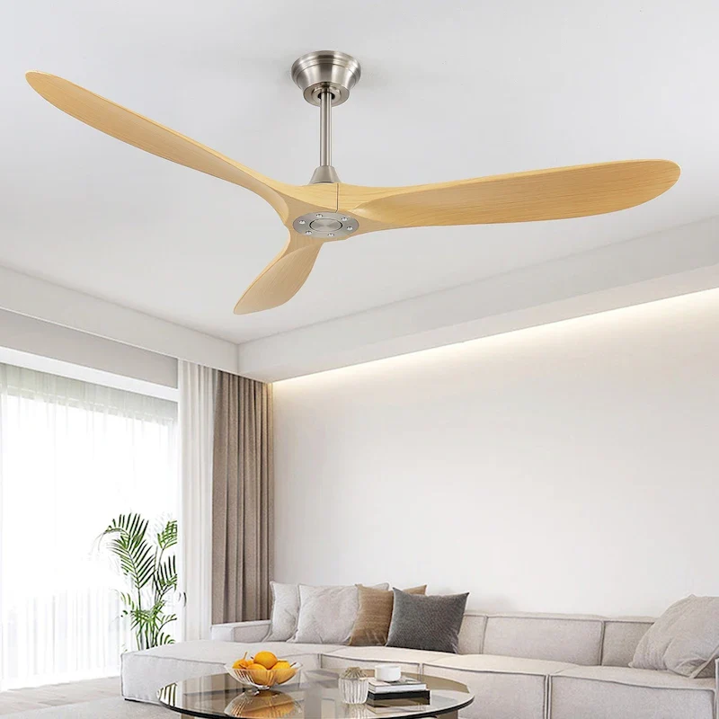 60  Smart Ceiling Fan without Light,Nickel downrod with Plastic Blades