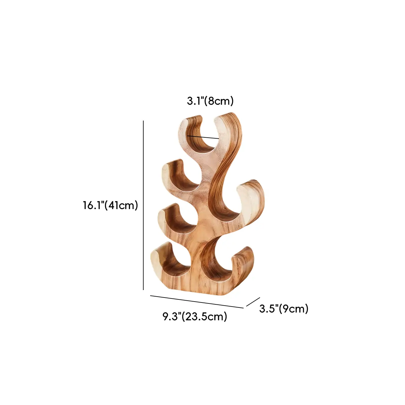 Solid Wood Tree Design Handcraftd Wine Rack Table Top