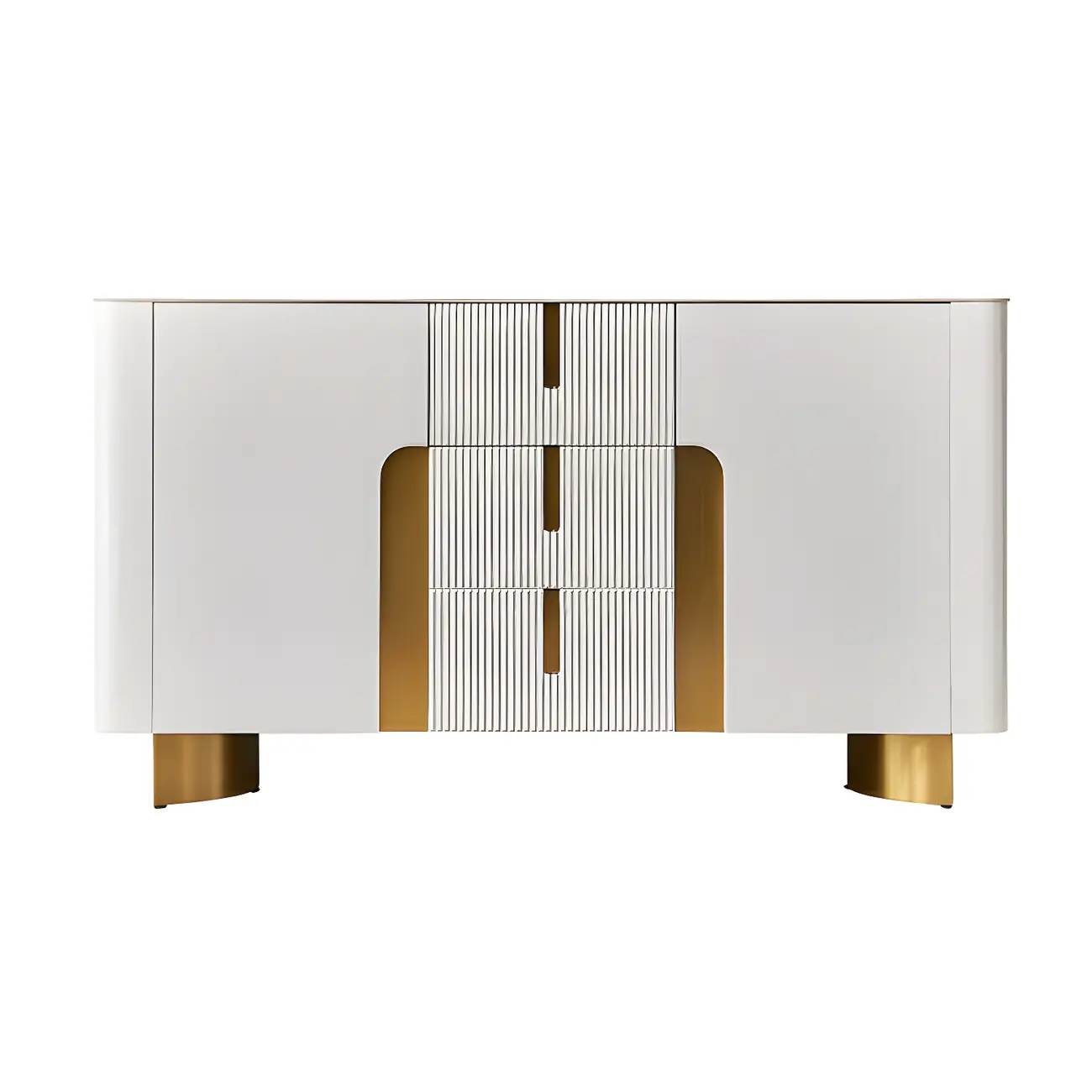 Modern Stone Countertop Sideboard with Cabinets