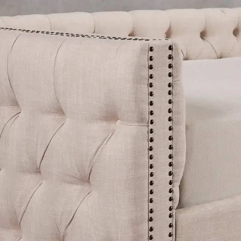 Knightsbridge Twin Tufted Nailhead Daybed by iNSPIRE Q Artisan
