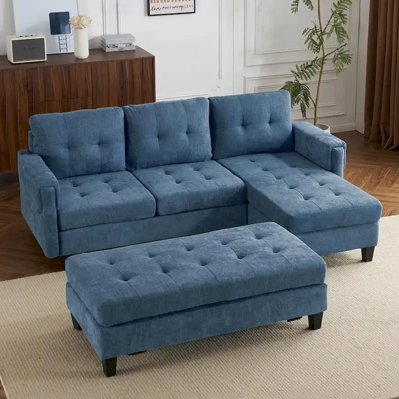 83.4inch L-shaped Sofa Sectional Couch Sofa Bed
