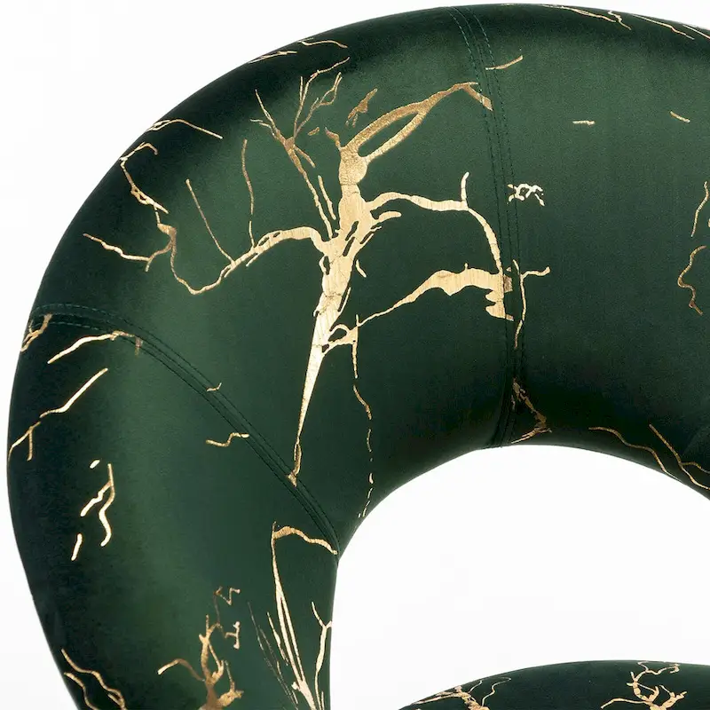 Modern Bronzing Velvet Upholstered Accent Chair Vanity Leisure Chair