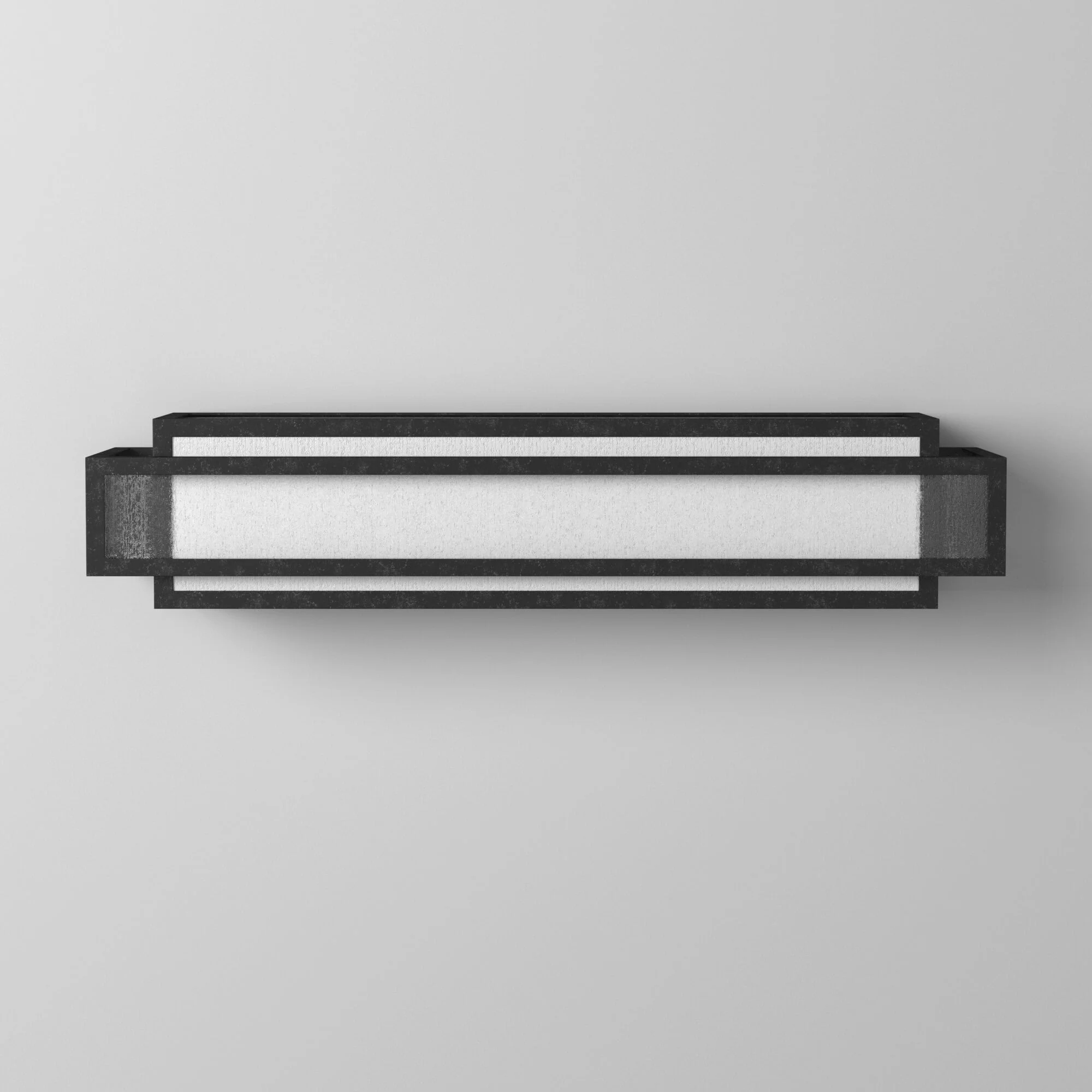 Lavery Camden Square Aged Charcoal & Seeded Glass 3 Light Bath Bar