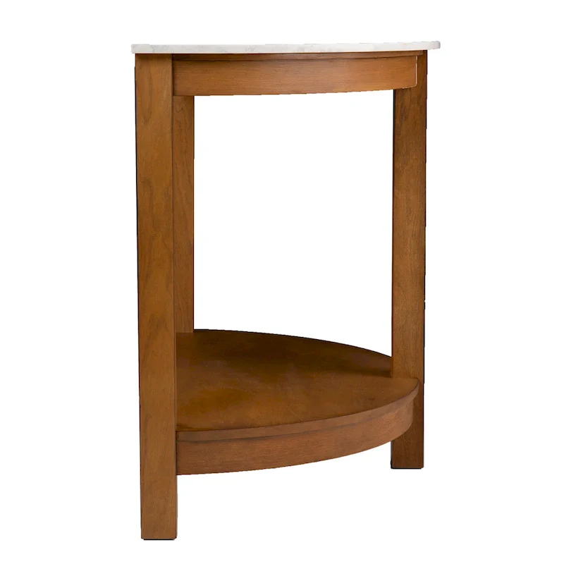 SEI Furniture Carmona Natural Wood Two Tier Console Table