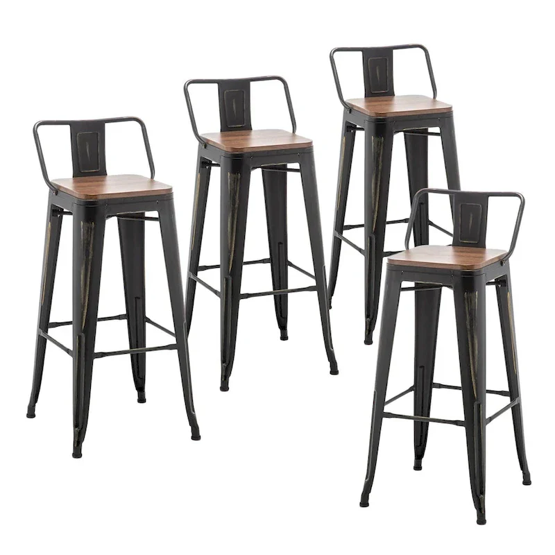black counter stools ,bar stools with backs 24 26 inch