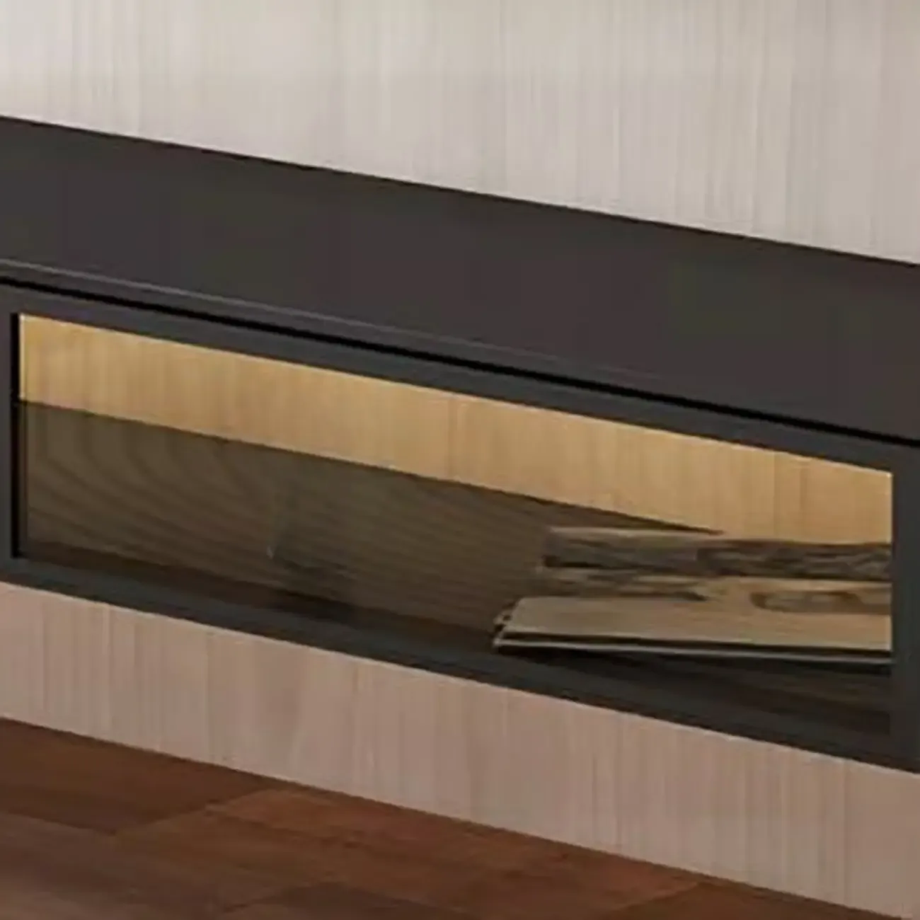 63 Grey Sintered Stone Long Floating TV Stand with Cabinet