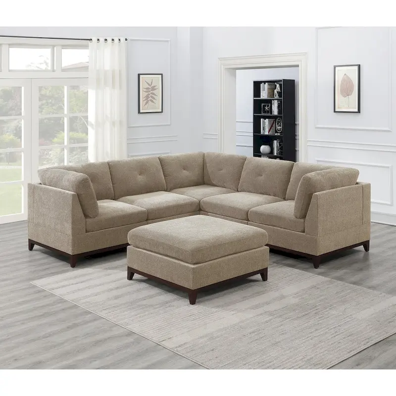 Camel Chenille Sectional Modular