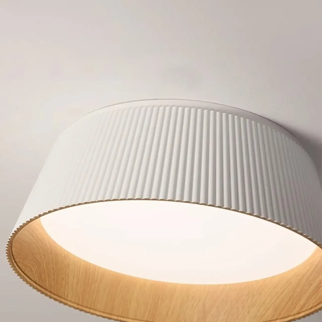 Modern Flared Round Dimmable LED Flush Mount Ceiling Light