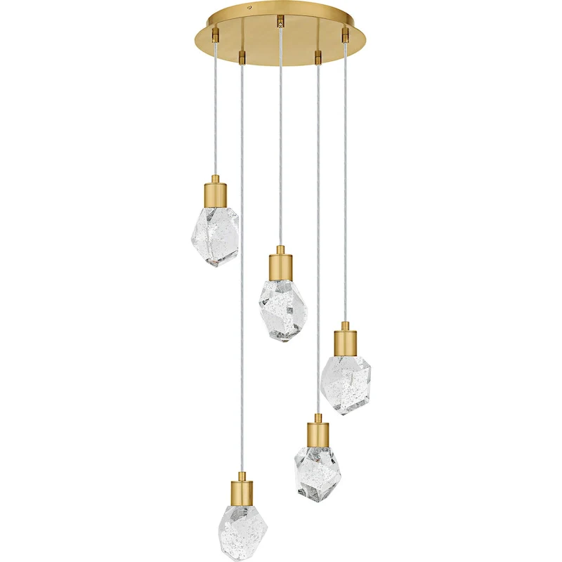 Skye Integrated LED Brushed Gold Pendant