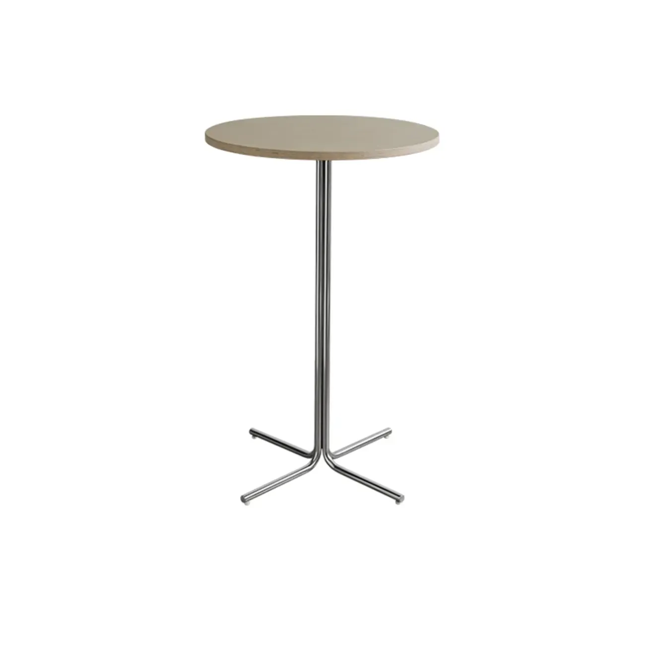 Modern Natural Wood Silver Metal Cross Legs Bar Tables