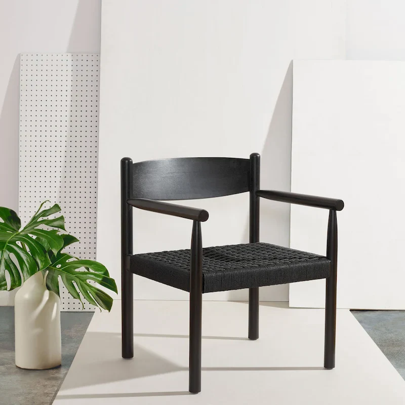 SAFAVIEH Couture Matisha Danish Rope Accent Chair - 24.75 W x 24.75 L x 30 H - 25Wx25Dx30H