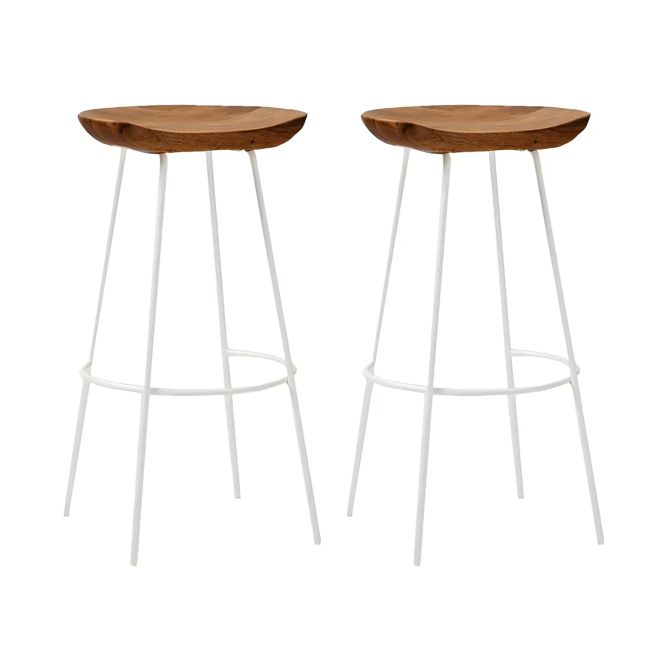 Modern Solid Wood Counter Height Bar Stools