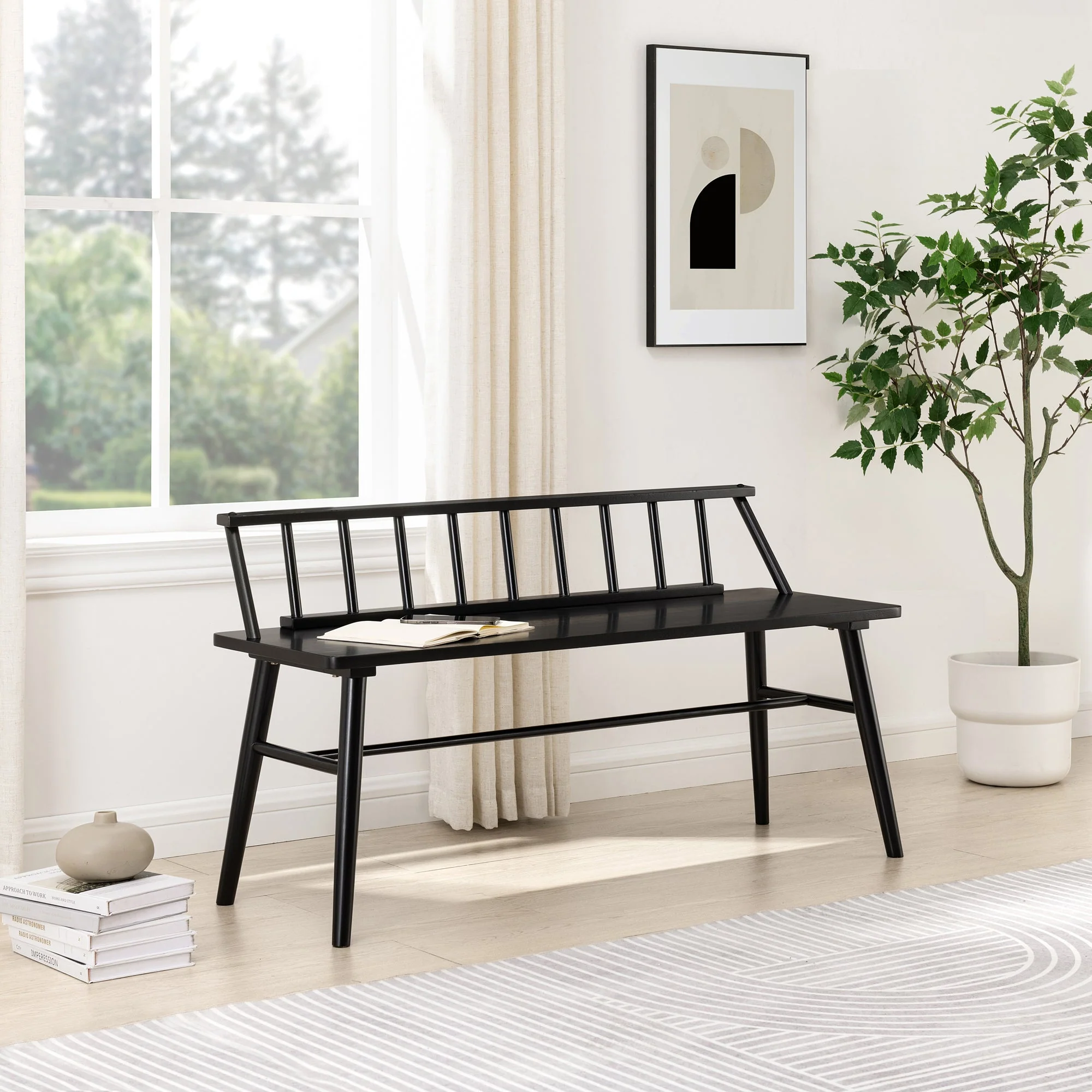 Walker Edison Spindle 47 Low Back Bench