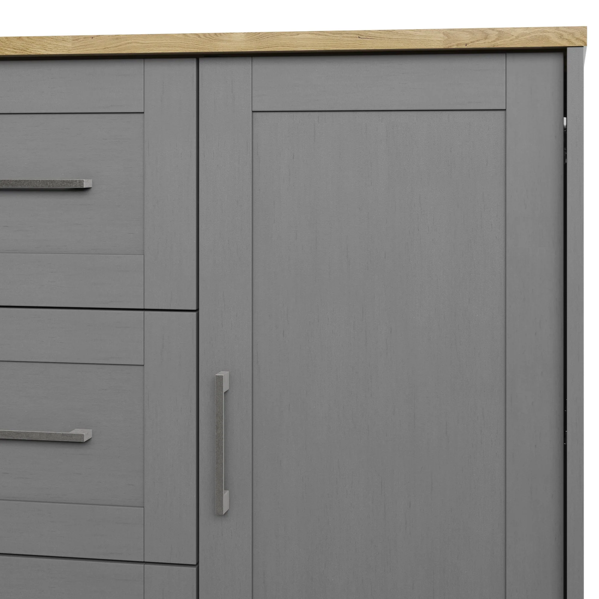 Classic Modern Kitchen Island with Butcher Block Top