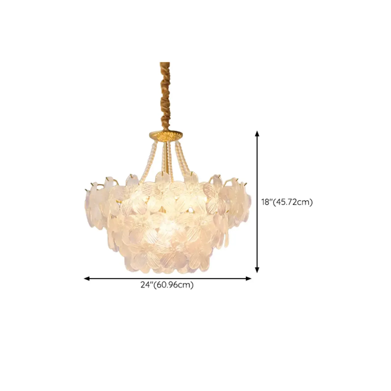 Modern Tier Round Flower Crystal Chandelier