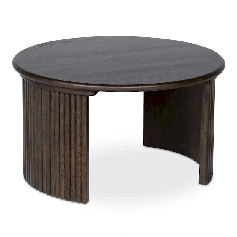 NADAAL STUDIOS Pence, Small Oval Coffee Table, Dark Brown