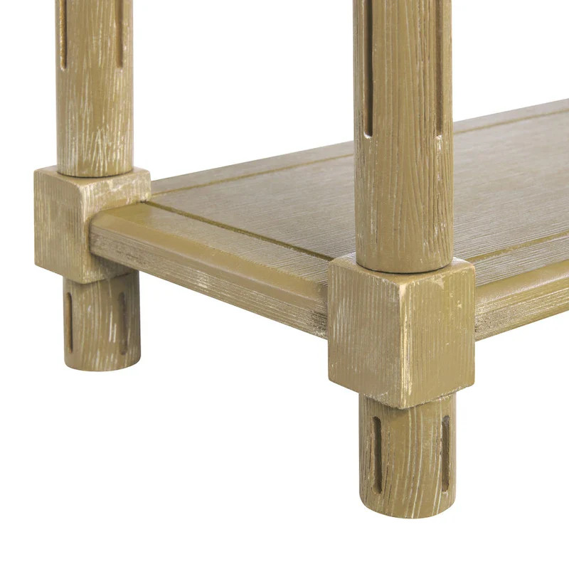 New Ridge Home Goods Harrison Narrow Side Tables, Set of 2, Distressed Oak