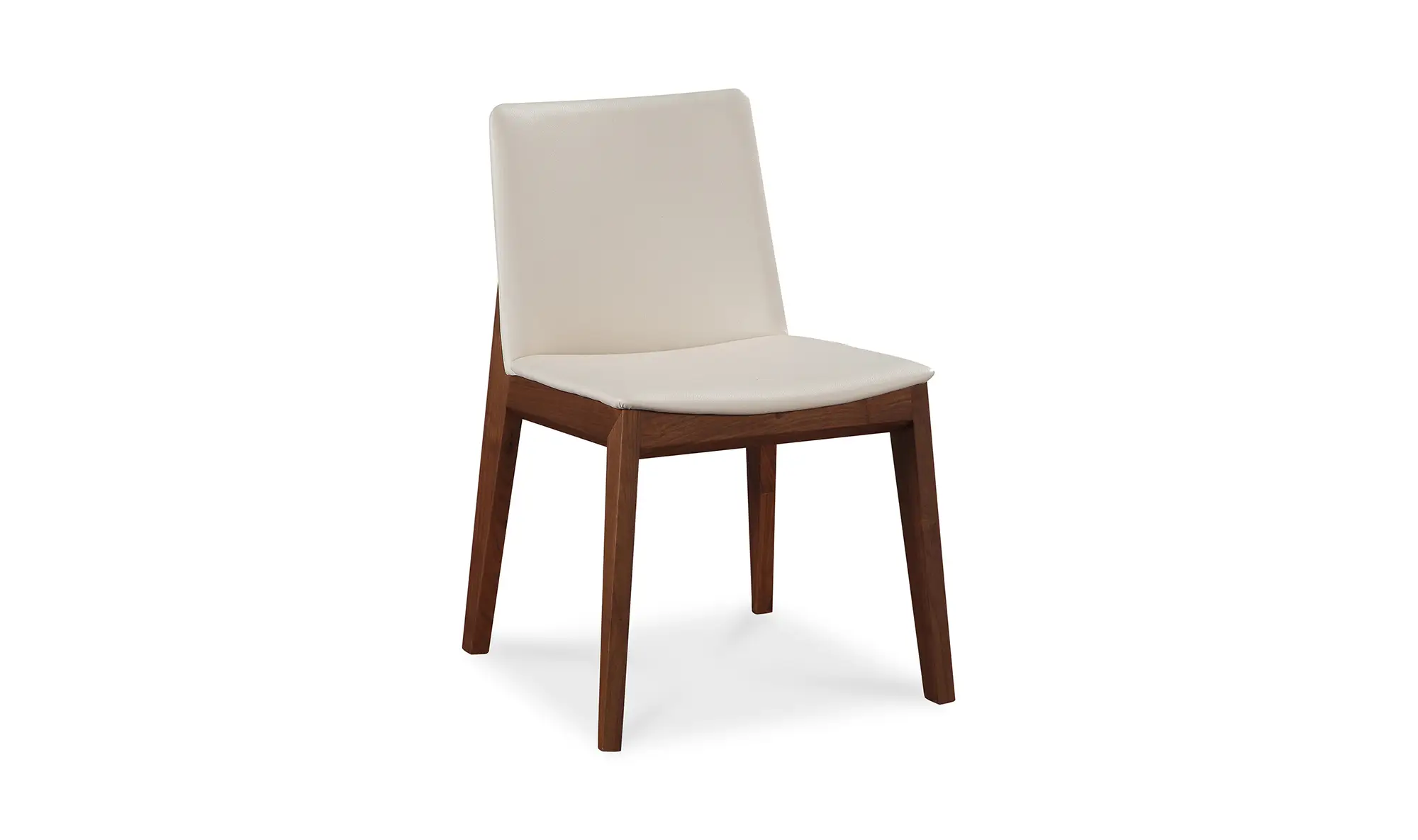 Deco Dining Chair Cream White PVC - Set Of Two