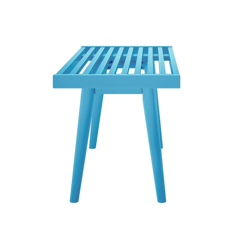 Plank and Beam Mid Century Single Wood Entryway Bench - 41.3 L x 16.5 W x 17.5 H