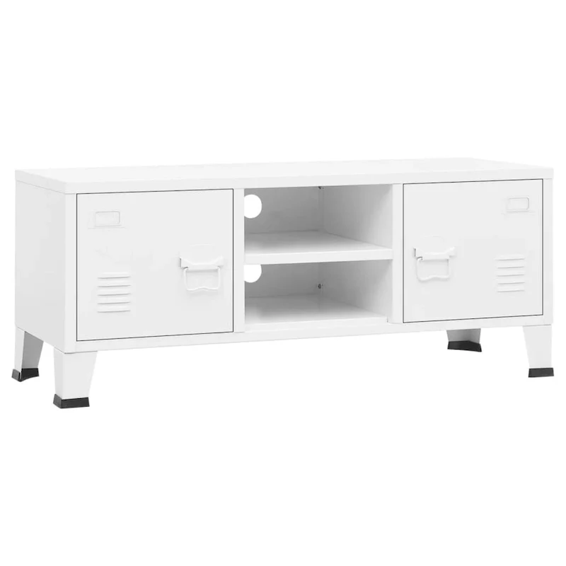 vidaXL TV Stand TV Console Sideboard TV Unit Home Media Unit Cupboard Metal - 41.3 x 13.8 x 16.5