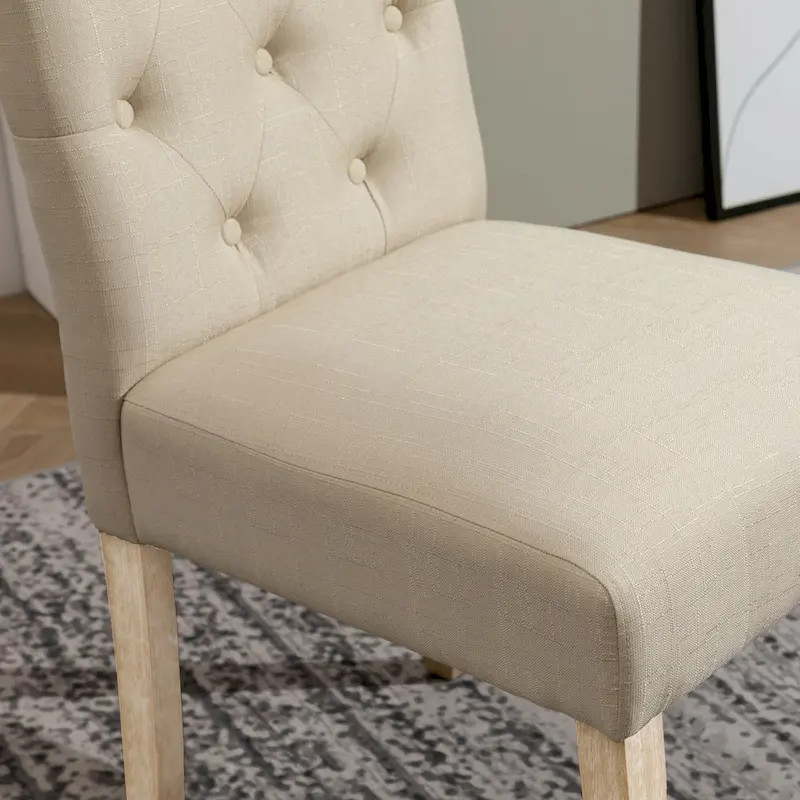 Roundhill Furniture Banff 5-Piece Round Dining Set, Cross-Buck Round Table with 4 Tufted Chairs