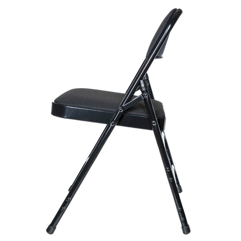 Hampden Furnishings Bernadine Collection Fabric Triple Brace Folding Chair, Pack of 4