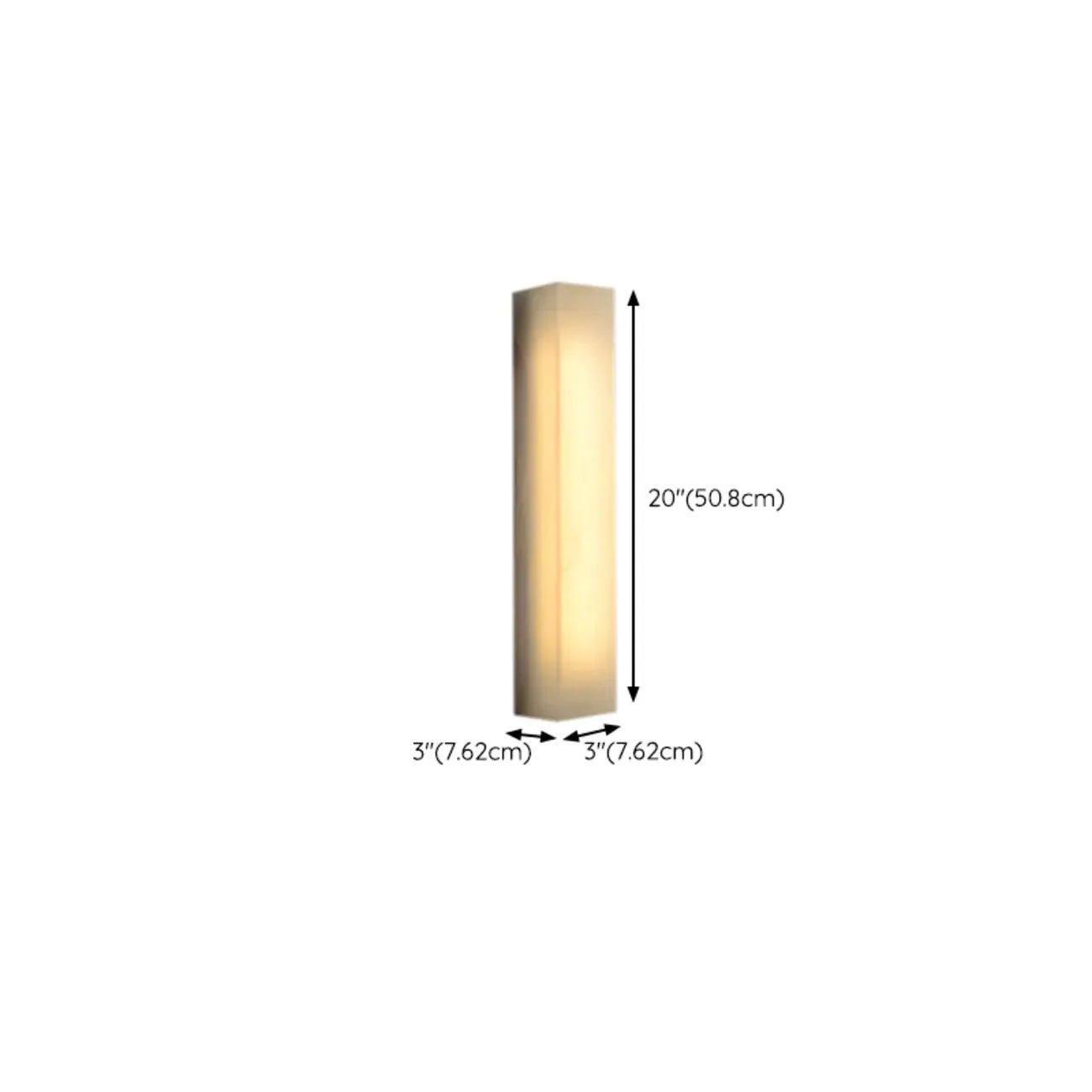 Rectangular Warm Glow Resin Kitchen Island Pendant Light