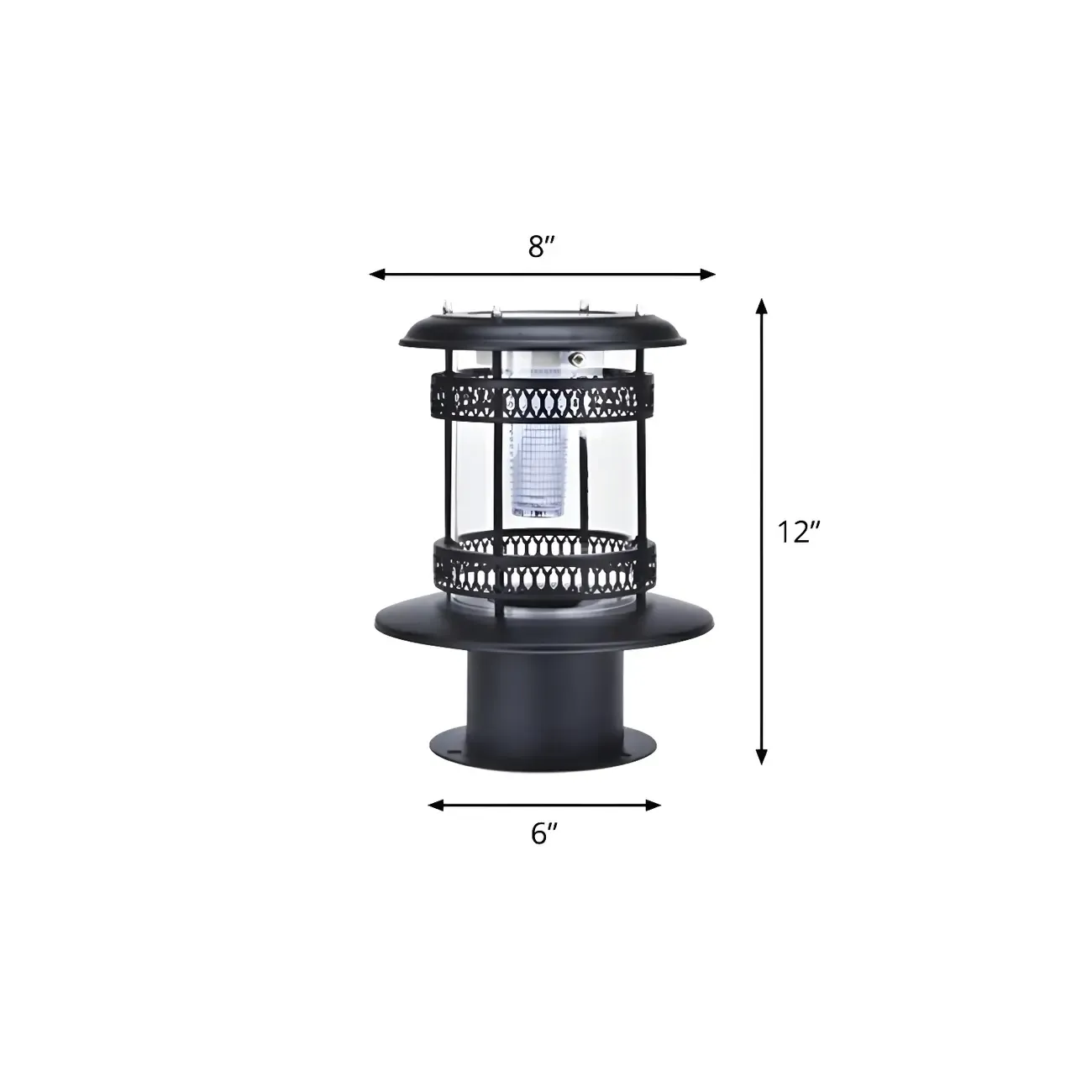Cylinder Patio Solar Metal Landscape Lighting