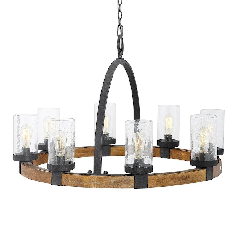 Uttermost Atwood Weathered Bronze 8-light Pendant