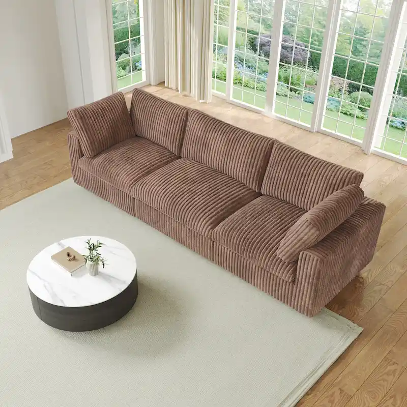 Soft Plush Modular Sectional Sofa Modern Upholstered Living Room Couch
