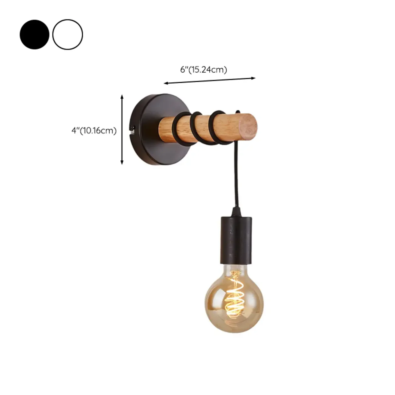 Industrial Black Geometric Wall Sconce Light Residential Use