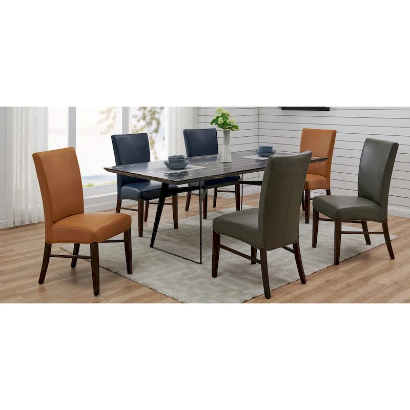 Milton Bonded Leather Dining Chairs (Set of 2) - na