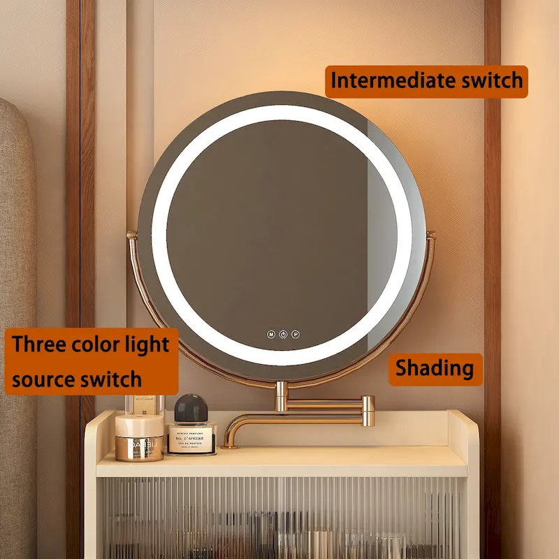 3 in 1 Vanity Desk With mirror and light