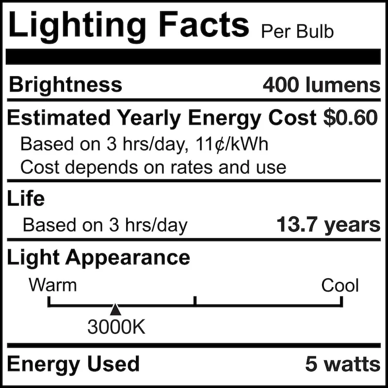 Bulbrite LED Filament Pack of (4) 5 Watt Dimmable 15 Inch T9 Light Bulb with Clear Glass Finish and Medium (E26) Base