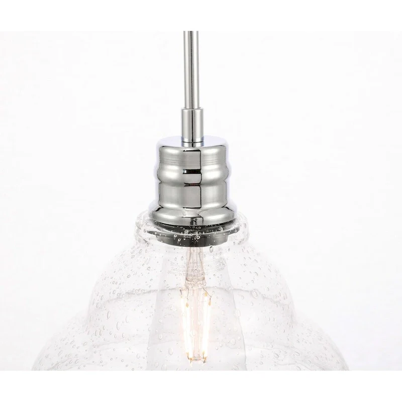 Caressa 8.5-Inch 1-Light Clear Seeded Glass