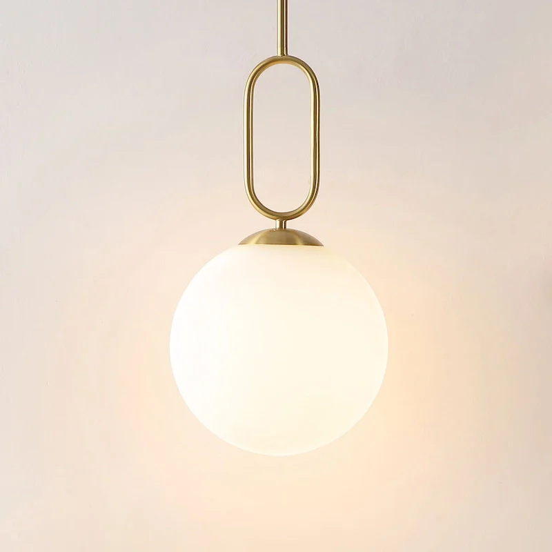 SAFAVIEH Lighting Rodanthi Extendable Pendant - 10 In. W x 10 In. D x 27-57 In. H - Brass - 10Wx10Dx57H