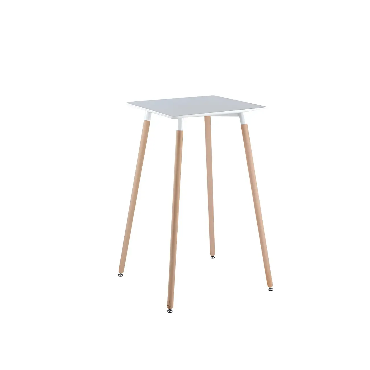 Wooden Natural Finish Square Small Bar Height Table